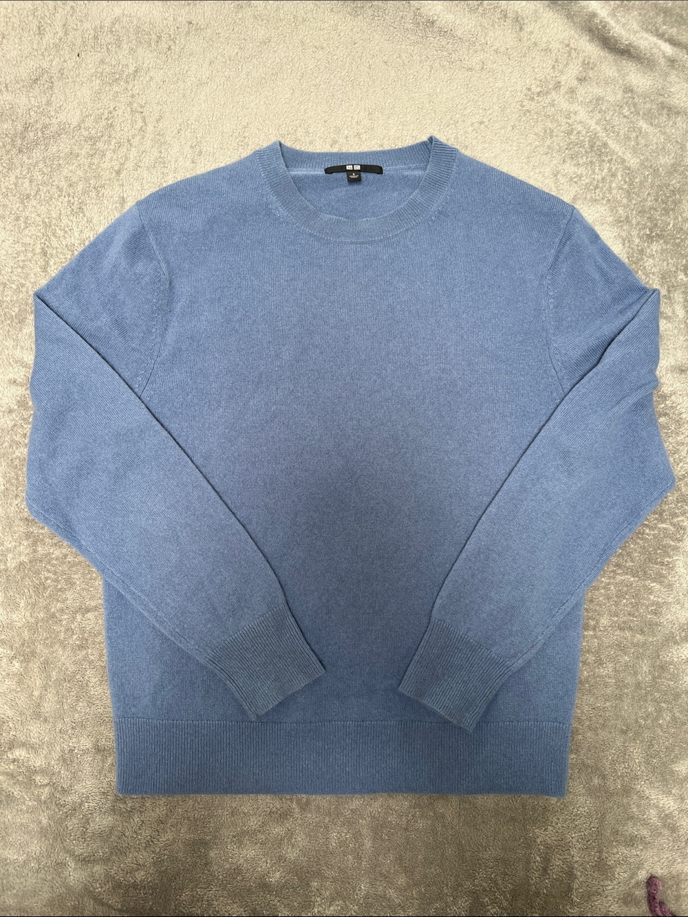 Men's Crewneck Cashmere Knit Sweater in Light Blue